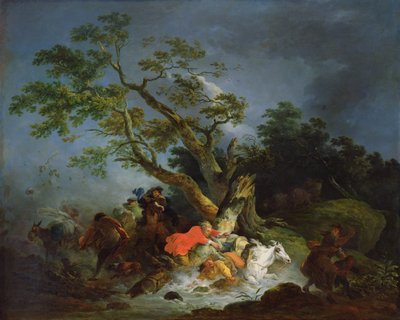 Cestovatelé chyceni v bouři, c.1770 od Philippe Jacques de Loutherbourg